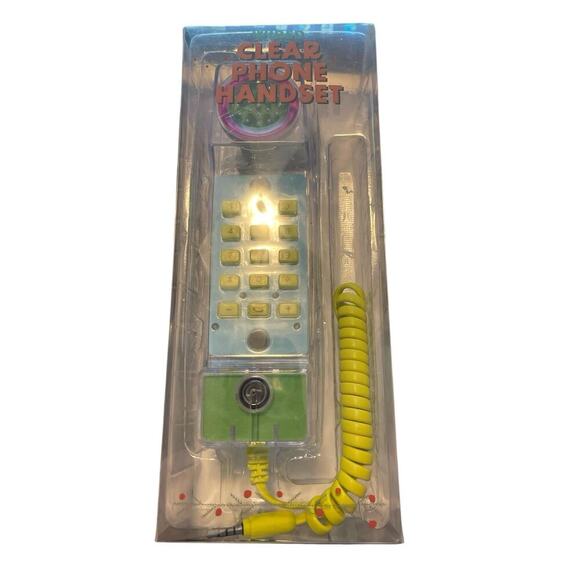 Target Bullseye Playground Wired Clear Phone Handset NEW Retro 80's 90's Style - Picture 1 of 4